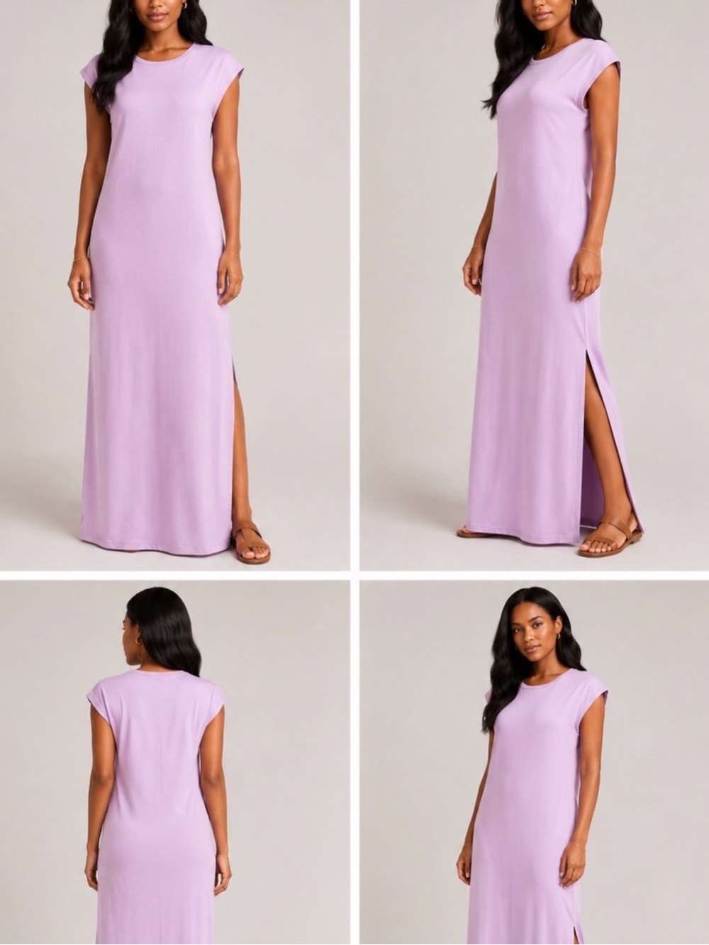 Sedge NWT MED Lavender Maxi Dress with Side Slit